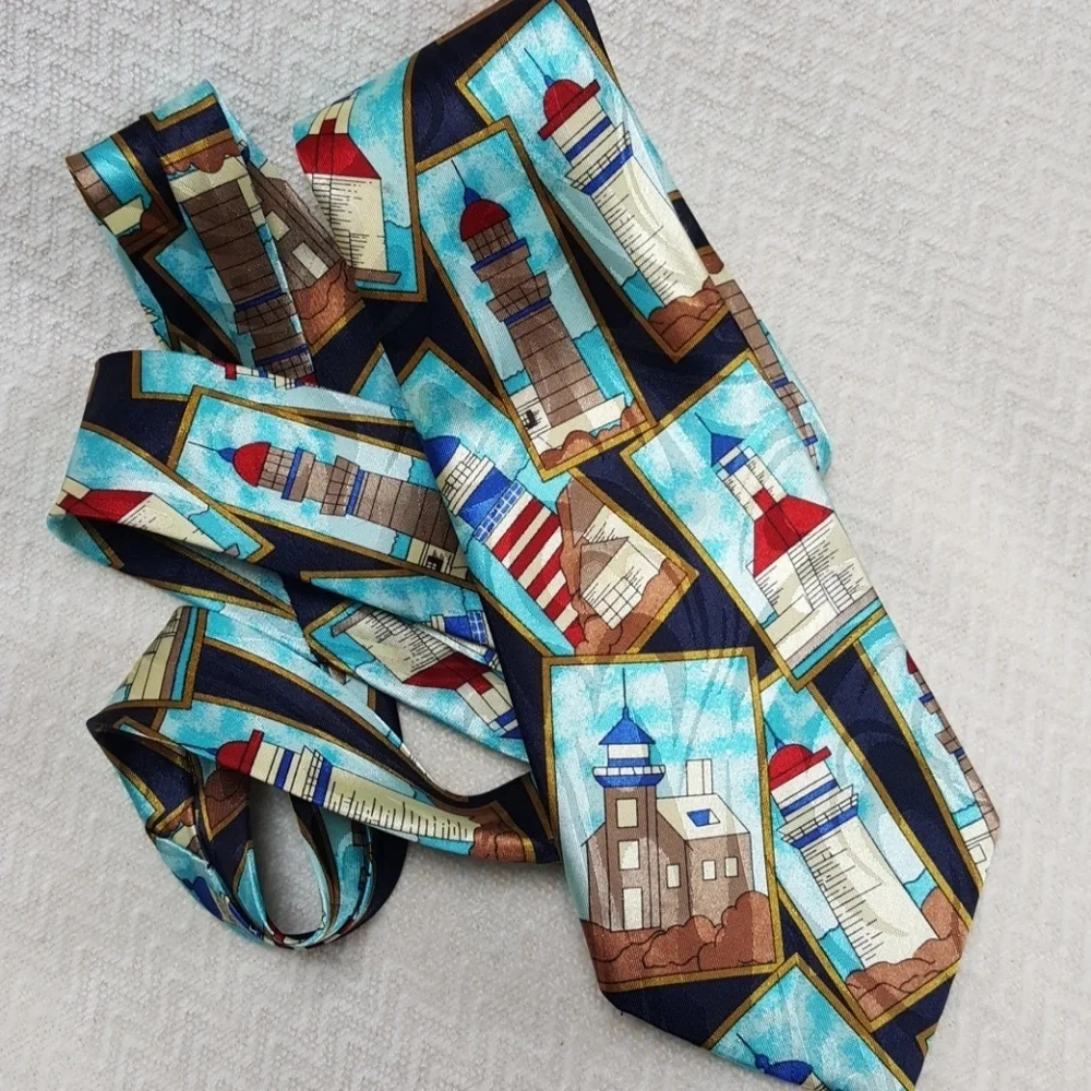 Steven Harris Handmade Lighthouses tie